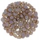 Czech 2-hole Cabochon beads 6mm Crystal Celsian Full Matted